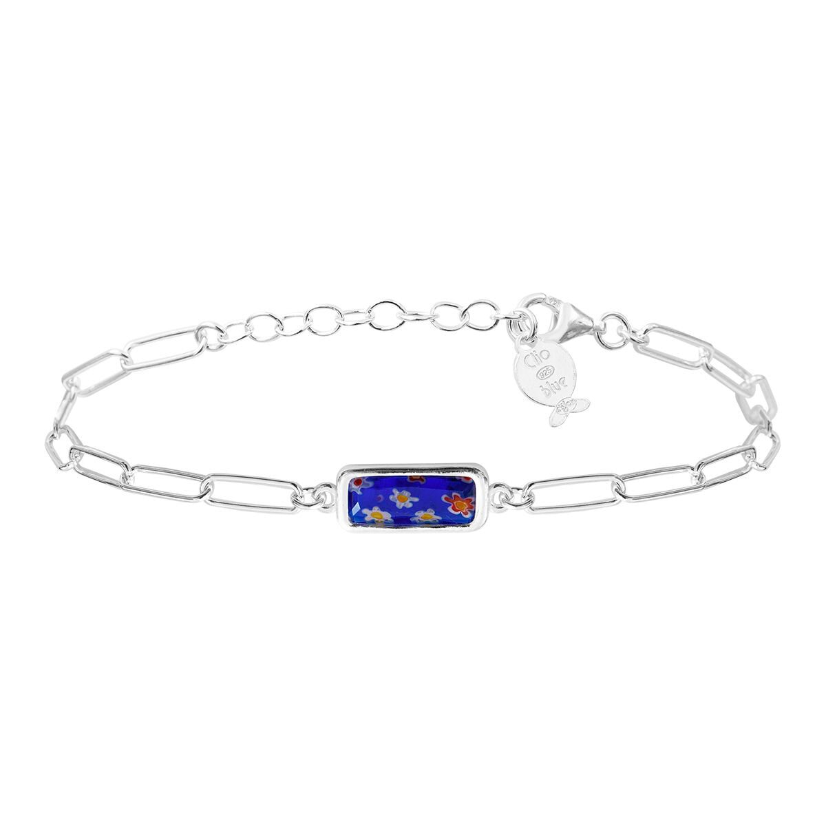 Clio Blue, Pulsera con Piedra de Murano