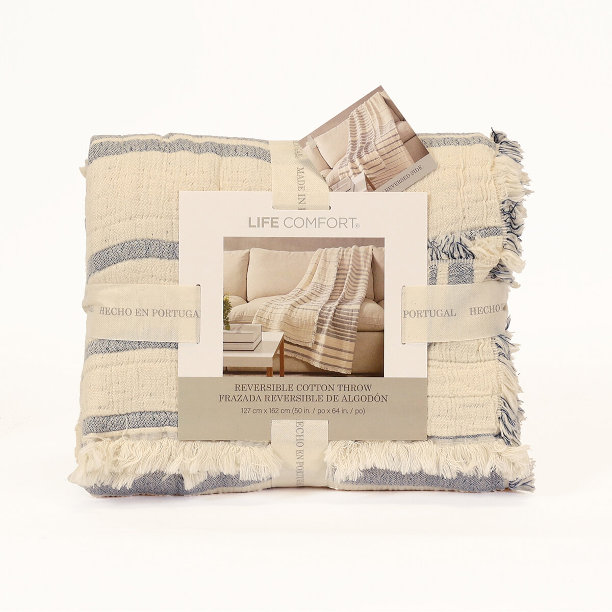 Life Comfort, Frazada Reversible de Algodón, Varios Modelos