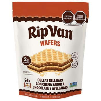 Rip Van Obleas Rellenas de Chocolate y Avellanas 24/22 g Rip Van Obleas Rellenas de Chocolate y Avellanas 24/22 g