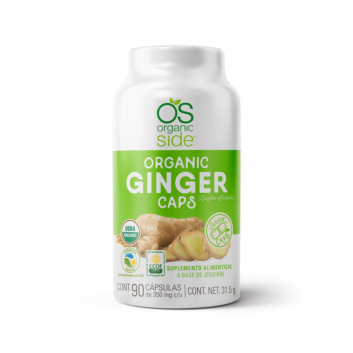 Organic Side Ginger 90 Cápsulas