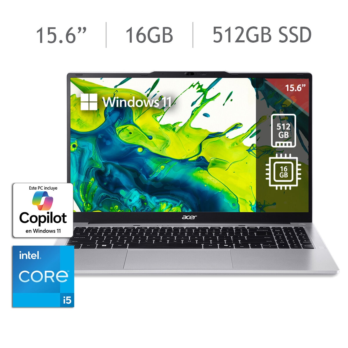 ACER Aspire Lite 15 Laptop 15.6" Full HD Intel Core i5 16GB 512GB SSD