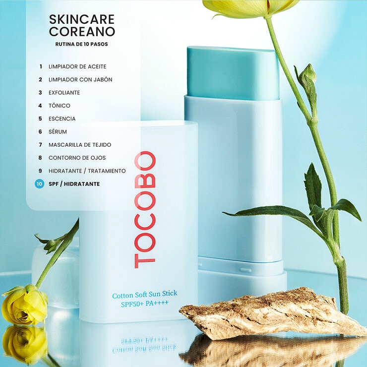 Tocobo Cotton Soft Sun Stick Protector Solar SPF50 + PA++++ 2 pzas