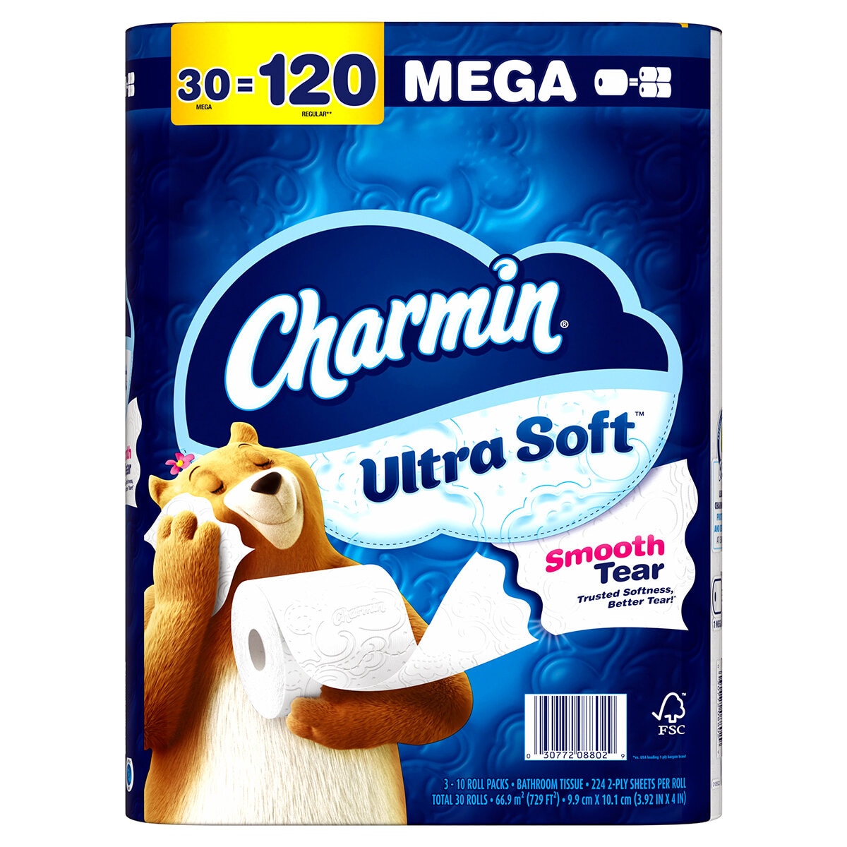 Charmin Papel Higiénico Ultra Soft 30 Mega Rollos