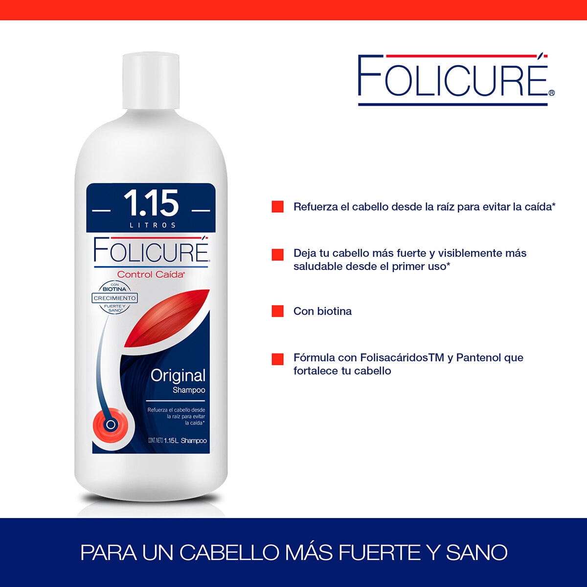 Folicure Shampoo de 1.15 L