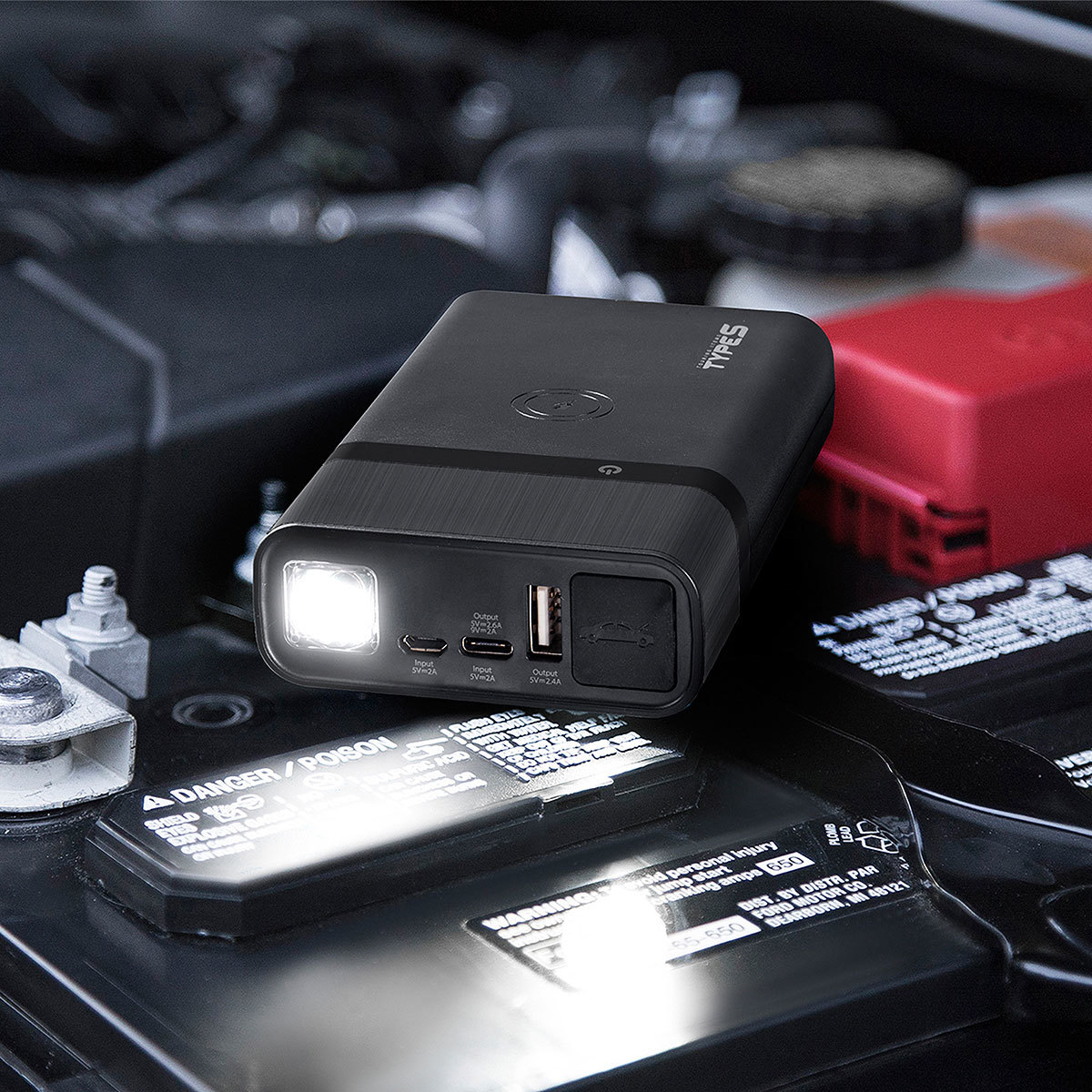 TYPE S arrancador para automóvil y batería portátil con carga