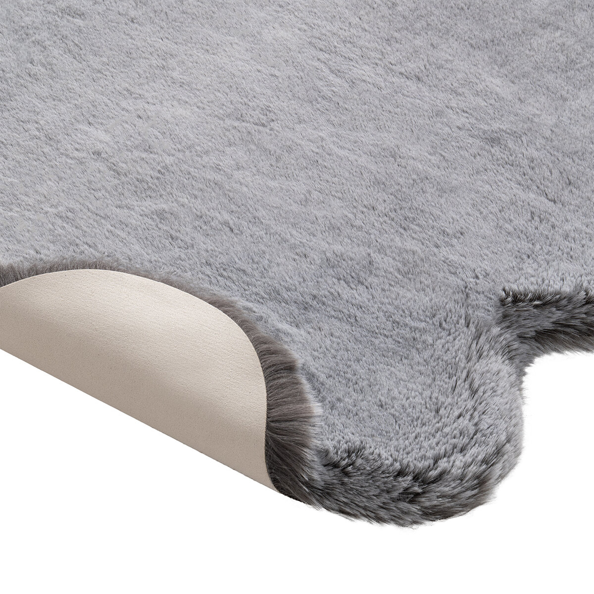Mon Chateau Luxury Collection Tapete de Pelo Sintético 177cm x 160cm, Gris