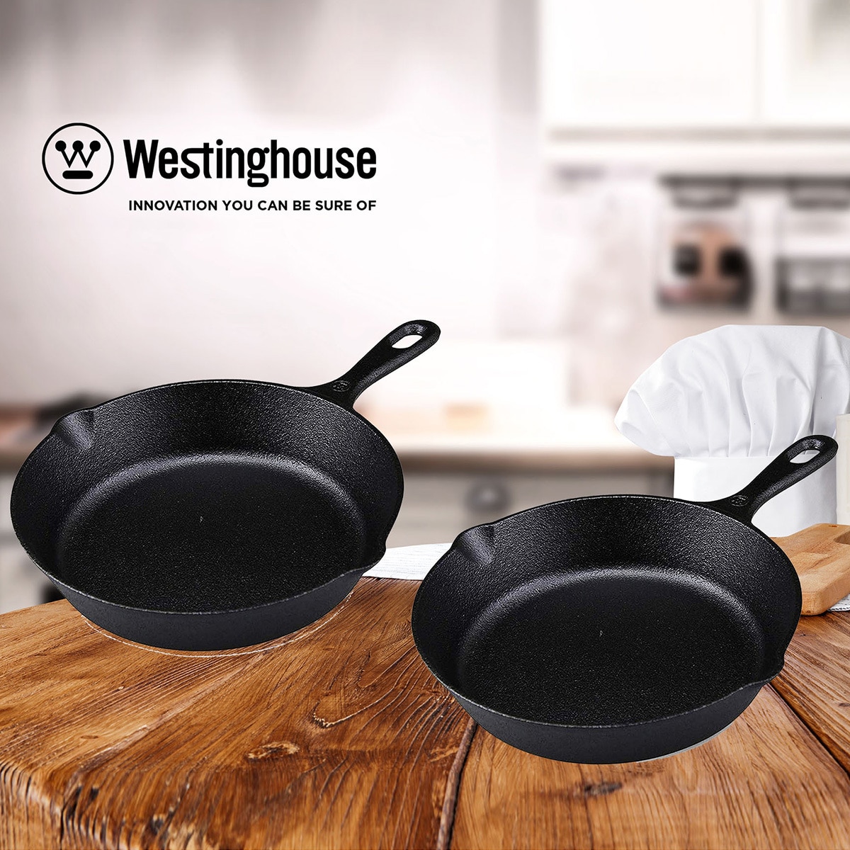 Sartén de Hierro Forjado Antiadherente 20 cm, 2 piezas, Westinghouse