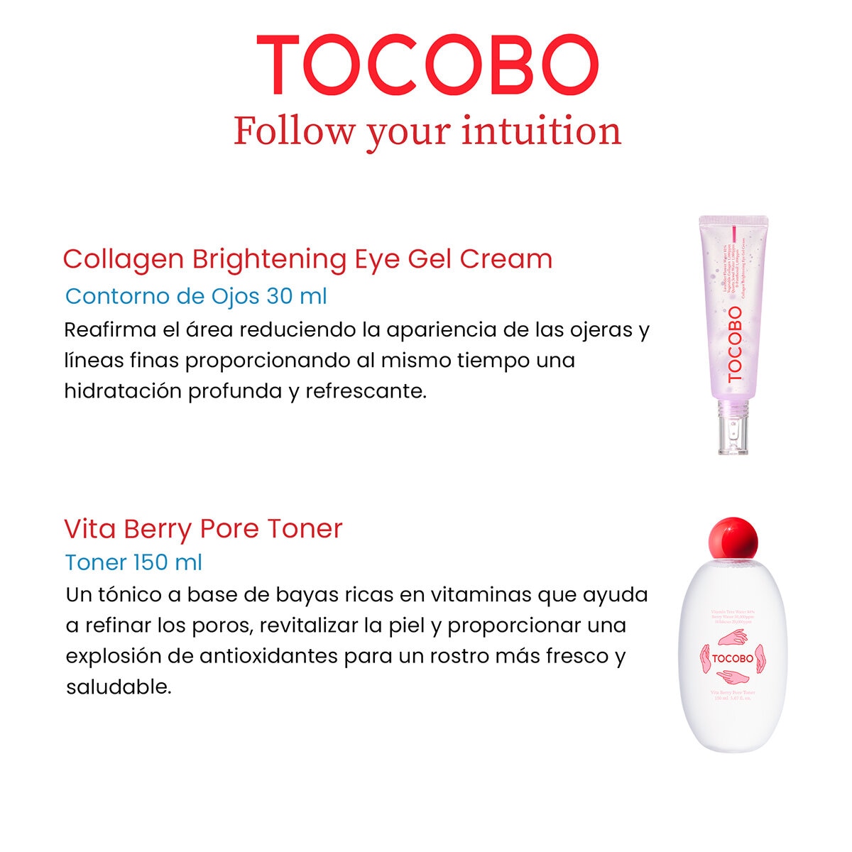 Tocobo, Brightening&Calm, Set 2 Piezas, Contorno Ojos y Tónico