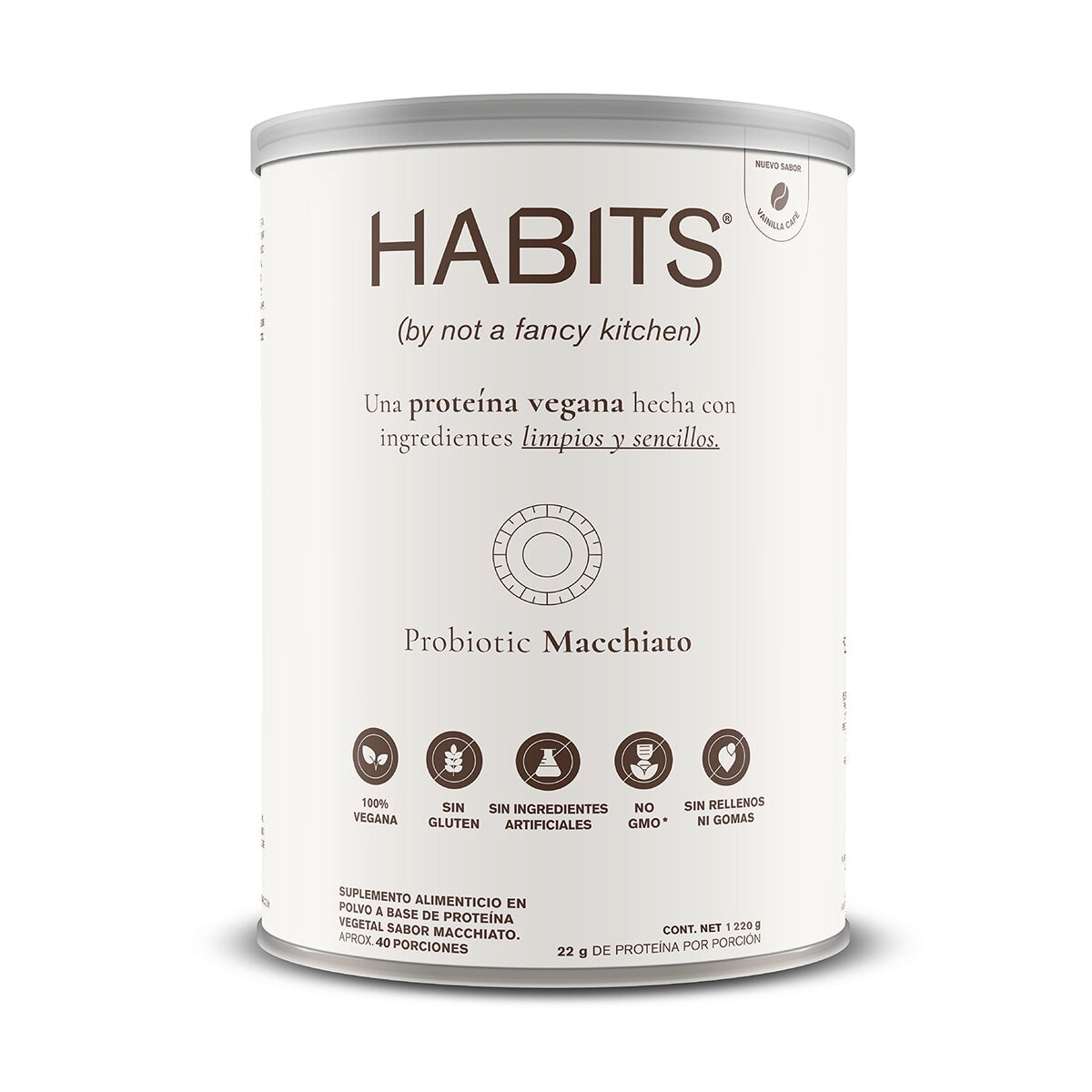 Habits by Not A Fancy Kitchen Proteína Vegetal Macciato 1.22 kg