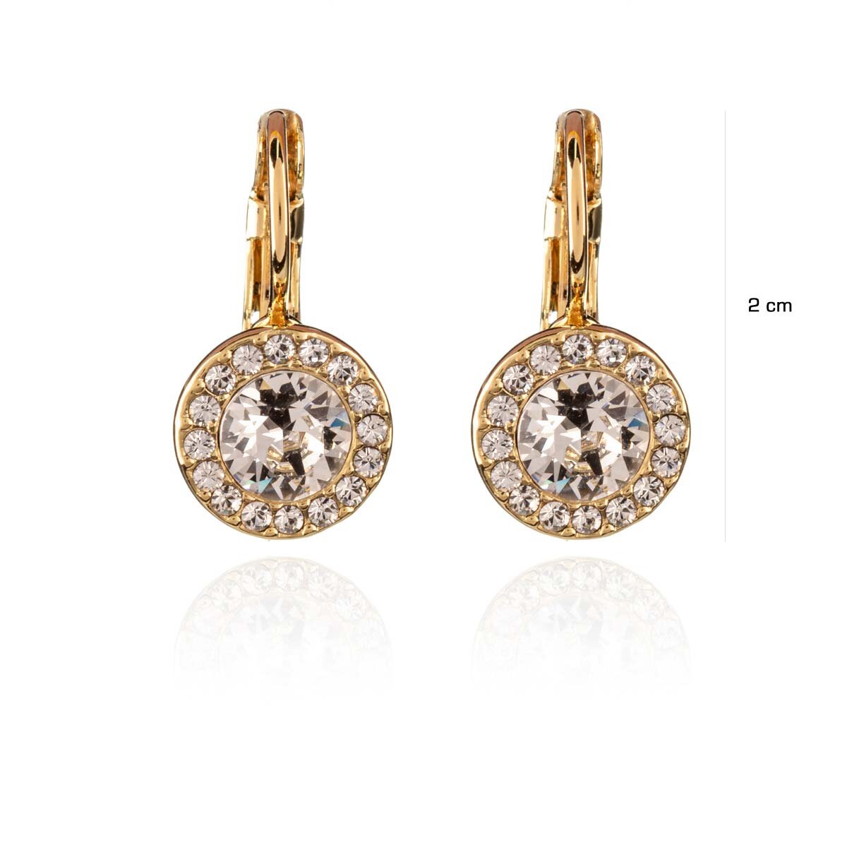 Mayfer, Juego Dorado de Arete y Collar con Dije, con Cristal Austríaco