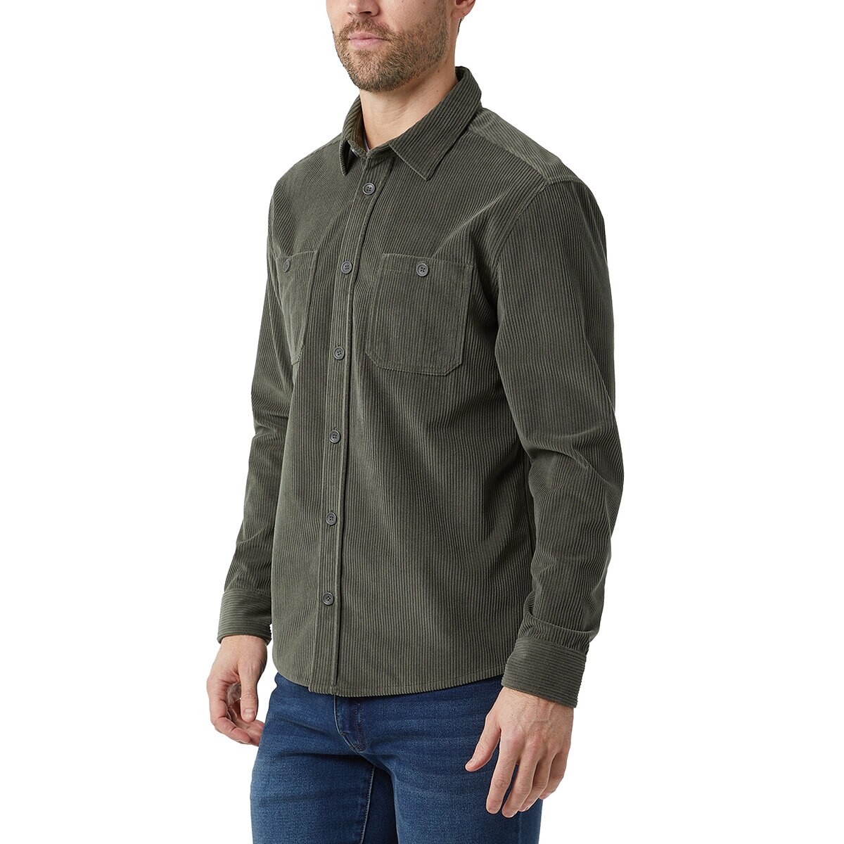 32 Degrees Heat Camisa para Caballero Verde Mediana