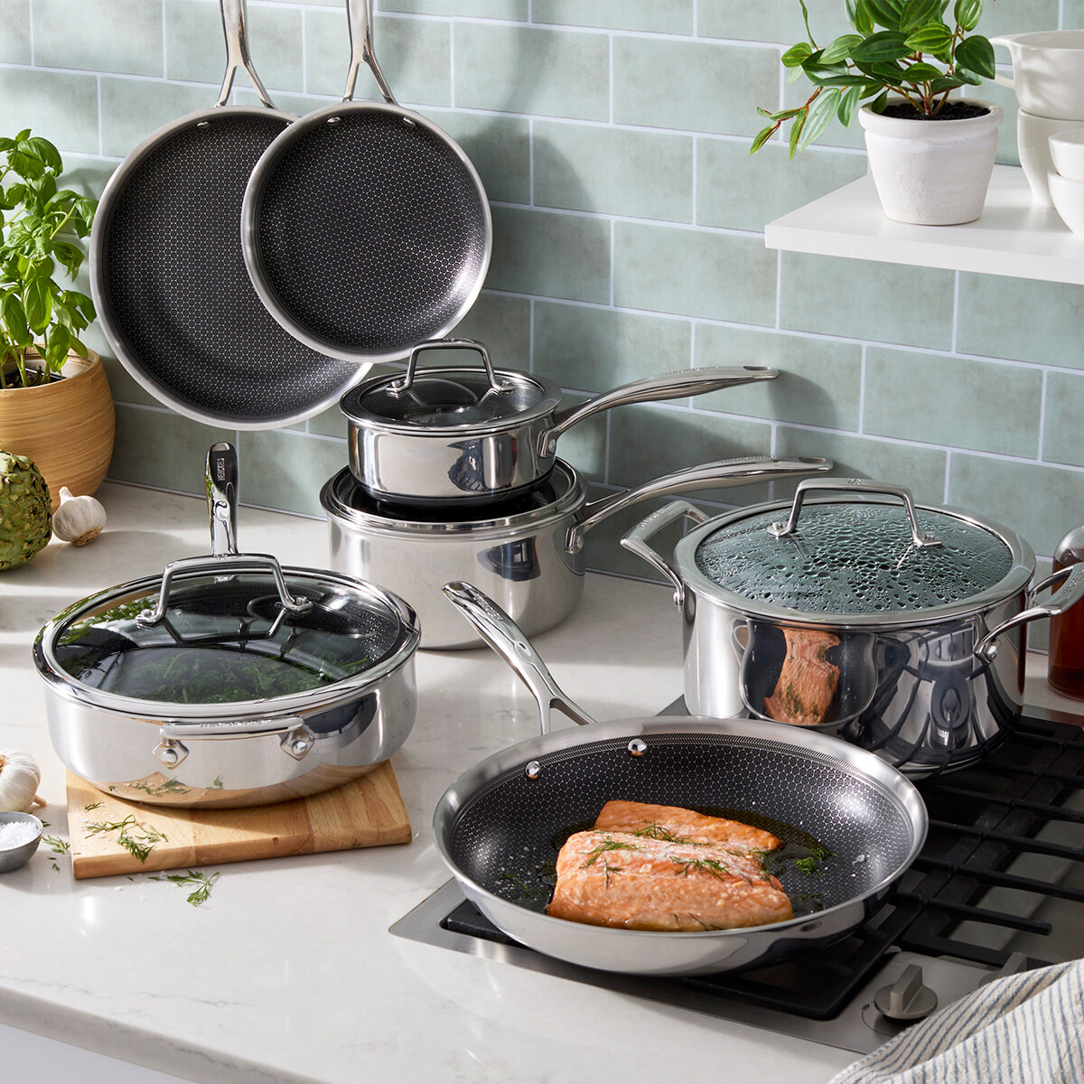 Henckels Batería de Acero Inoxidable de 11 piezas