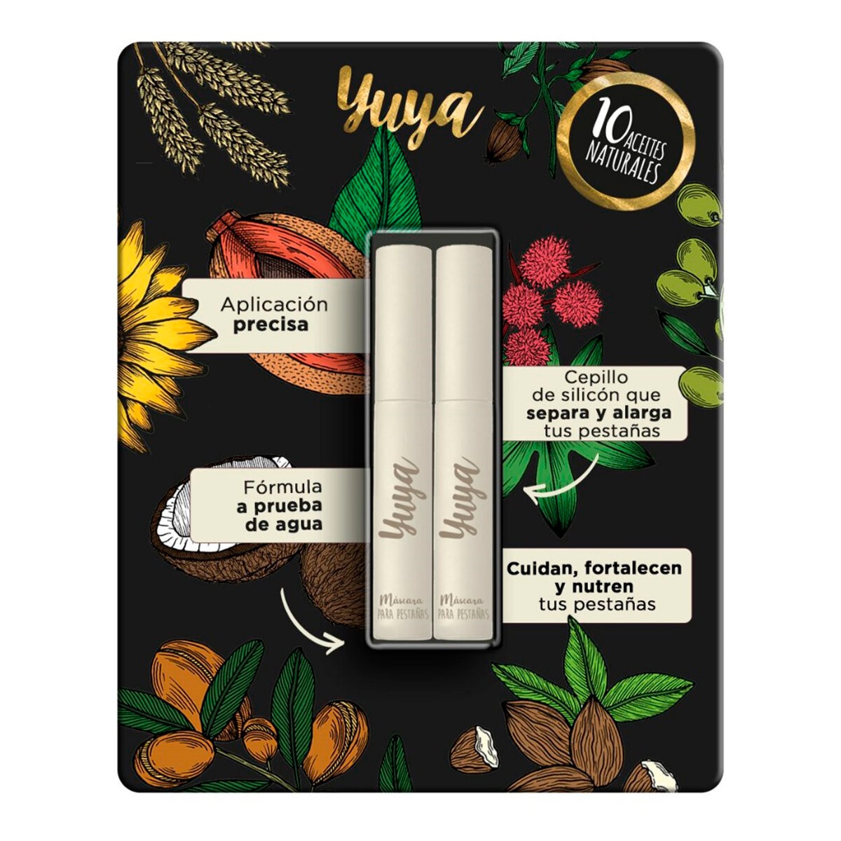 Yuya Mascara para Pestañas 2 pzas