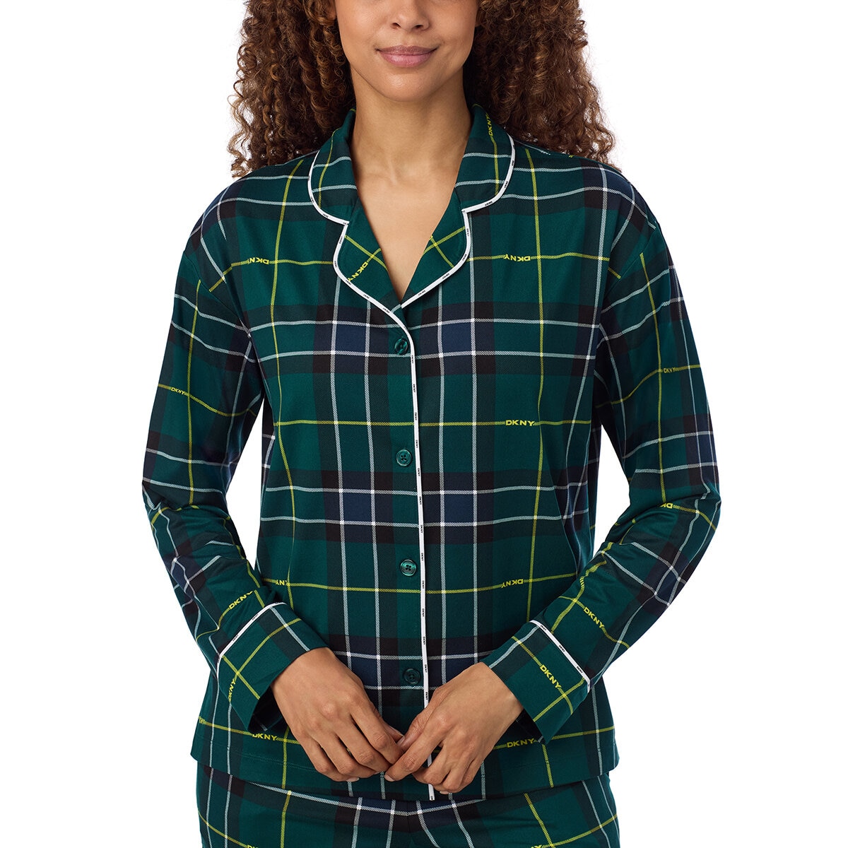 DKNY Pijama para Dama Verde Grande