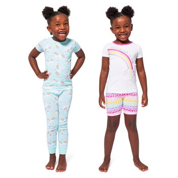 Kids Headquarters  Pijama de 4 Piezas para Niña Varias Tallas y Colores