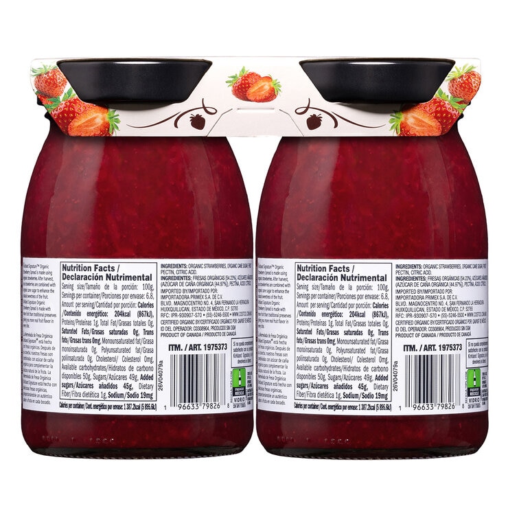 Kirkland Signature Mermelada de Fresa Orgánica 2/680 g