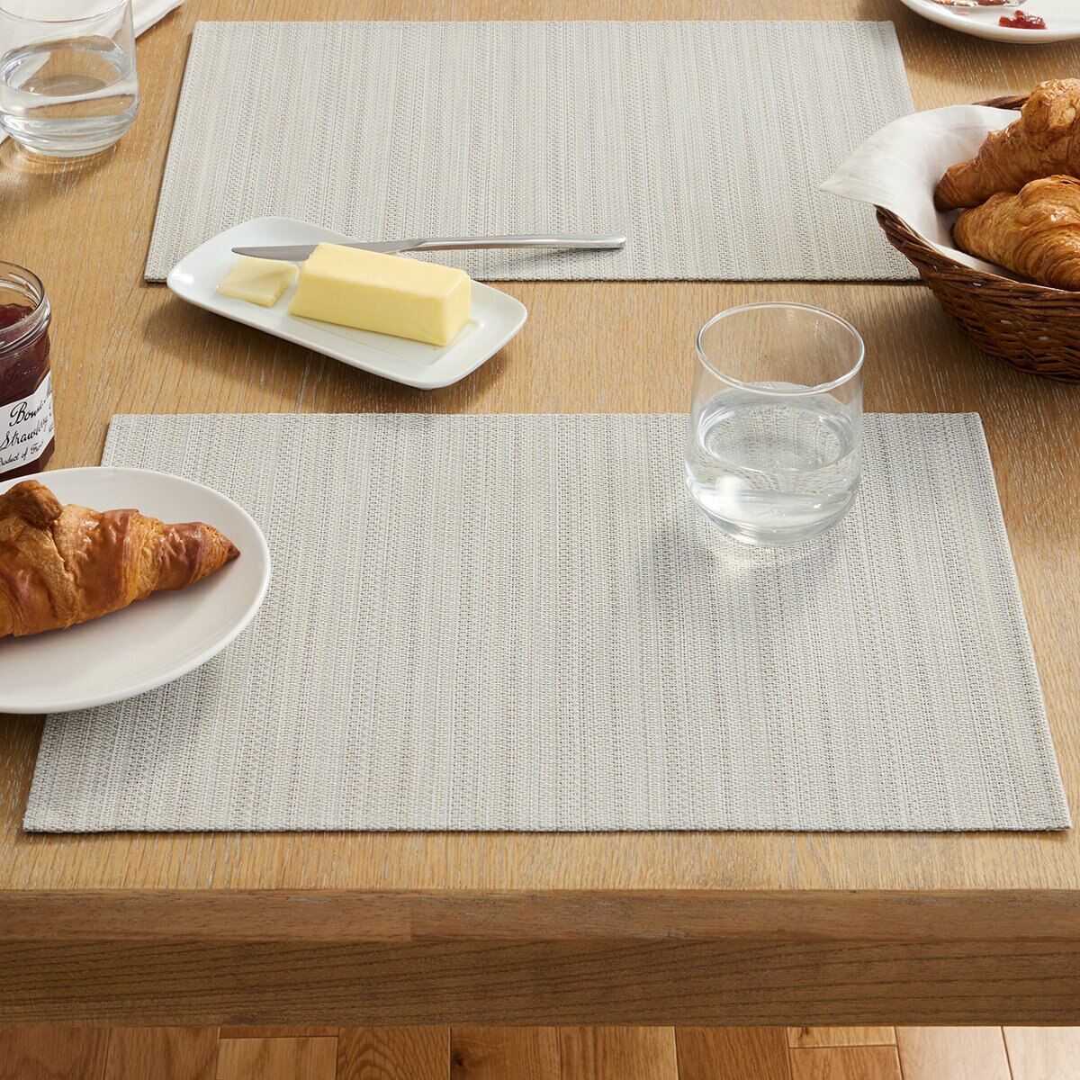 Town & Country Living, Juego de 8 Manteles Individuales, Blanco