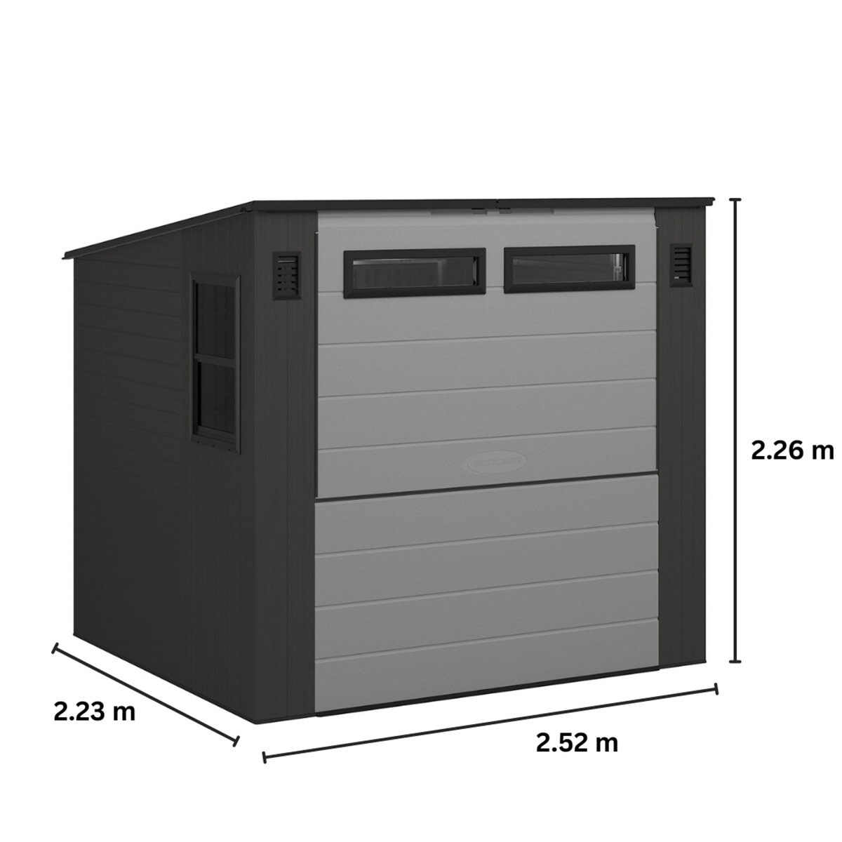 Suncast, Cobertizo de Entretenimiento Tipo Cabaña de 2.4 m x 2.1 m