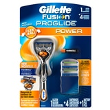 Gillette Fusion Proglide, paquete para rasurar (1 rasuradora con batería + 4 cartuchos)