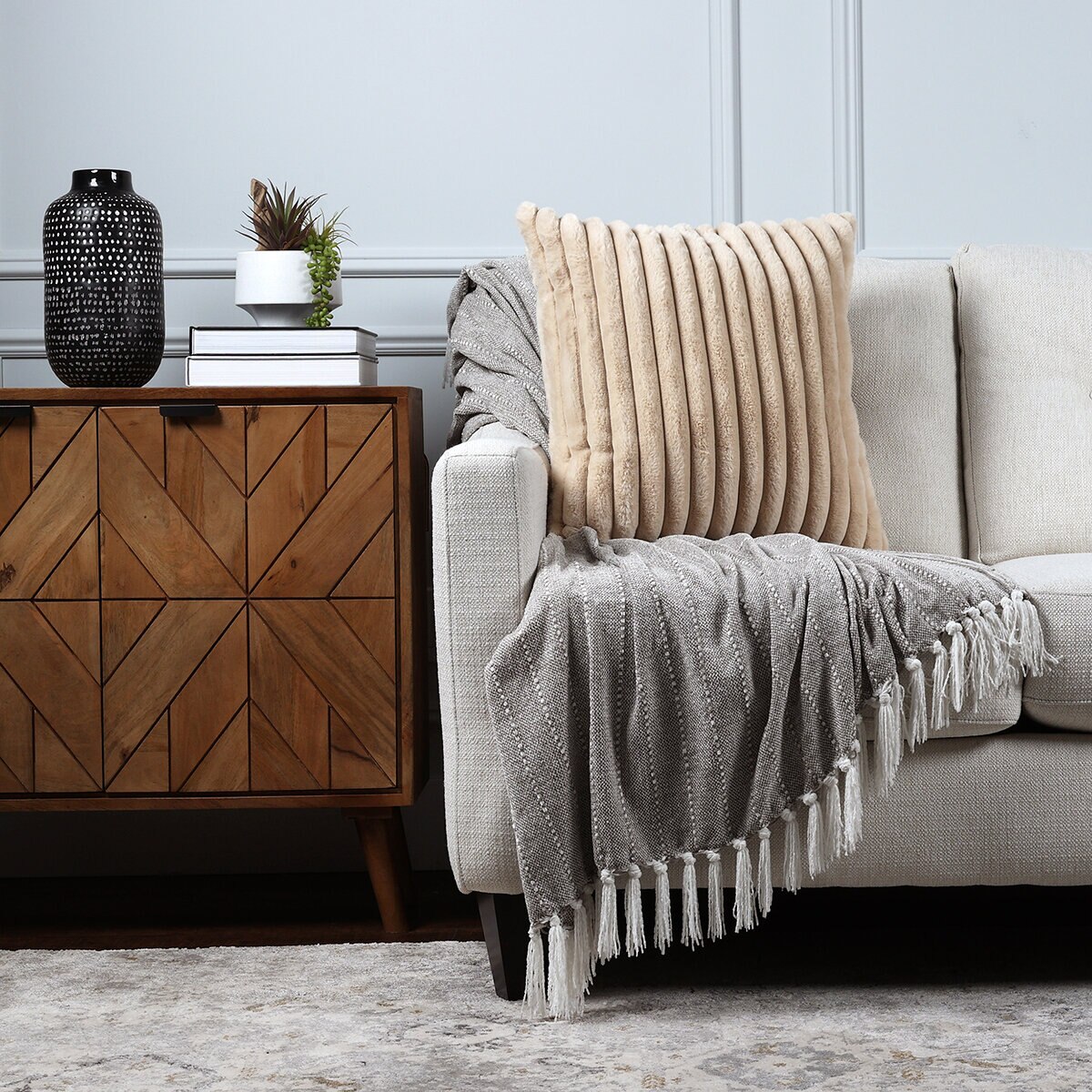 Life Comfort Cojín Decorativo, Crema