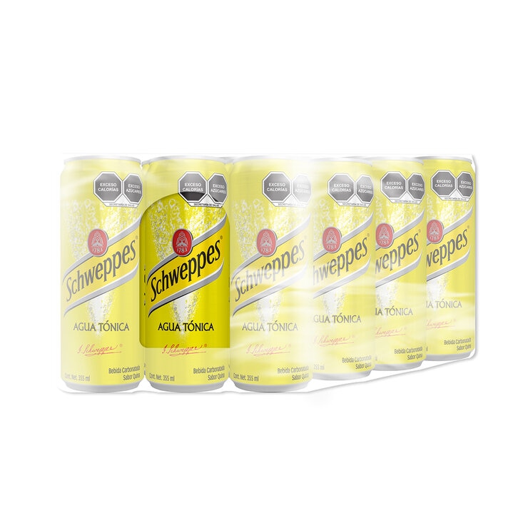 Schweppes Agua Tónica 12 pzas de 355 ml