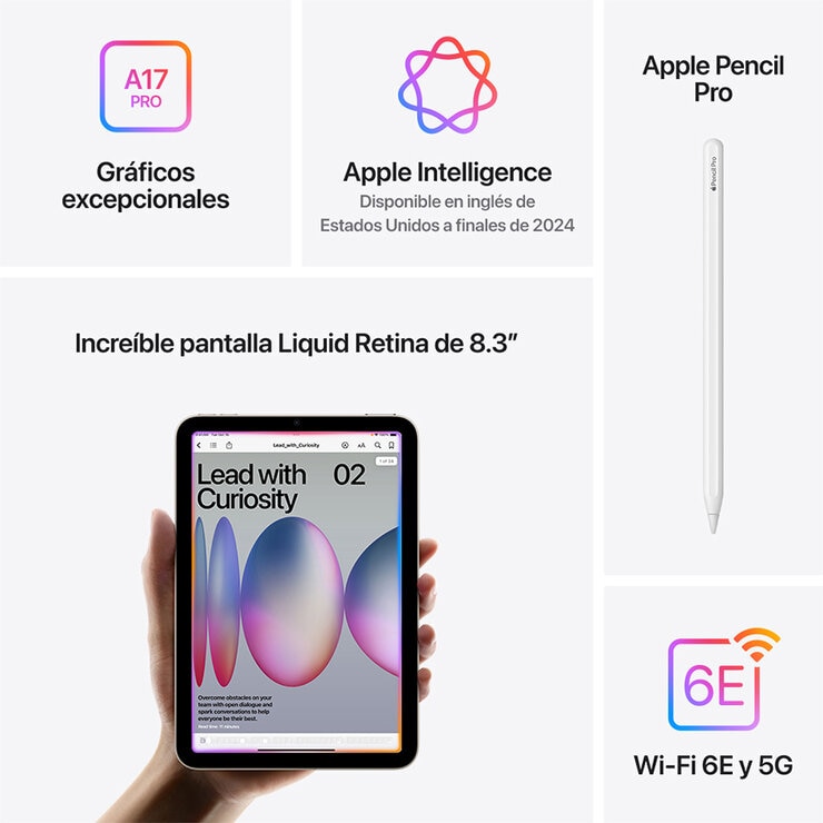 Apple iPad Mini (Wi-Fi + Cellular) 128GB Gris Espacial Apple iPad Mini (Wi-Fi + Cellular) 128GB Gris Espacial