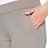 S.C. & CO Pantalones Capri para Dama Gris Extra Grande