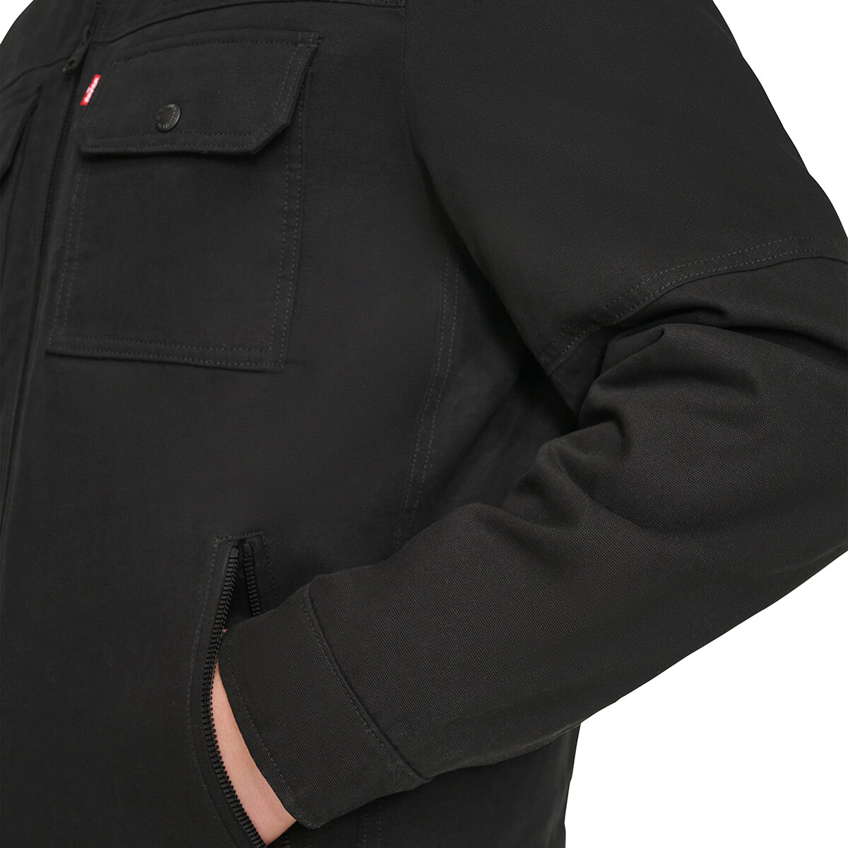 Levi's Chamarra para Caballero Negro Chica