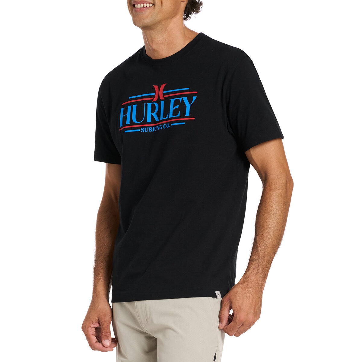 Hurley Playera para Caballero Negro Grande