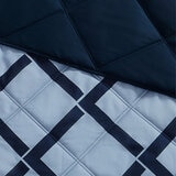 Seasons Collection Colcha con Relleno Alternativo Tamaño King Cuadros Azules