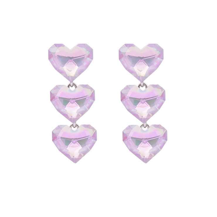 Mayfer, Juego de Collar y Aretes, Corazones con Cristal Austríaco Mayfer, Juego de Collar y Aretes, Corazones con Cristal Austríaco
