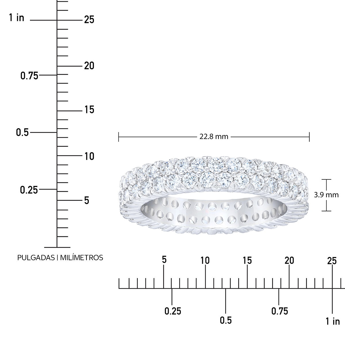 Anillo, Diamantes 1.70ctw, Oro Blanc 14K