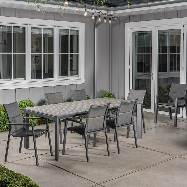 Sunvilla, Dark Forest Comedor Expandible de 9 Piezas para Exterior