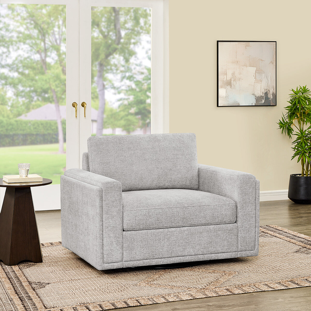 Thomasville, Sillón Giratorio Extragrande con Almacenamiento