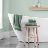 Purely Indulgent, Juego de 4 Toallas, Verde