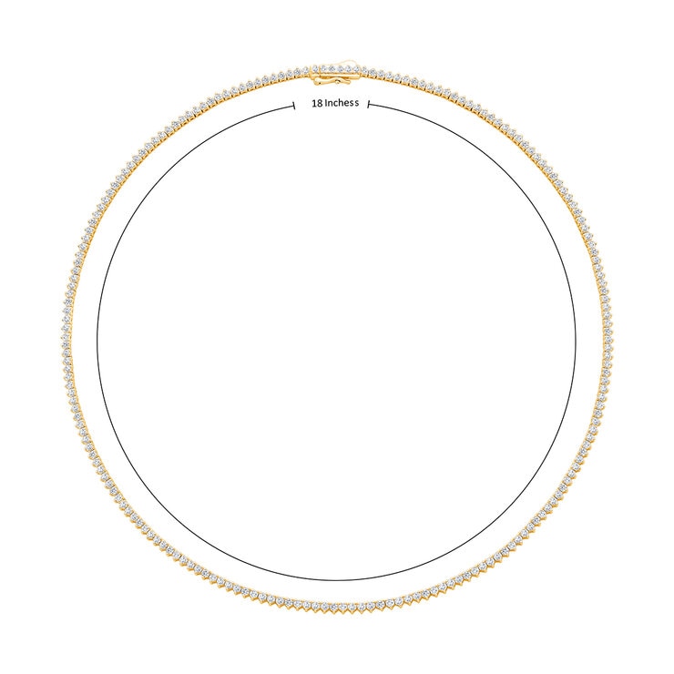 Collar de Diamantes, 5ctw, Oro Amarillo de 14K