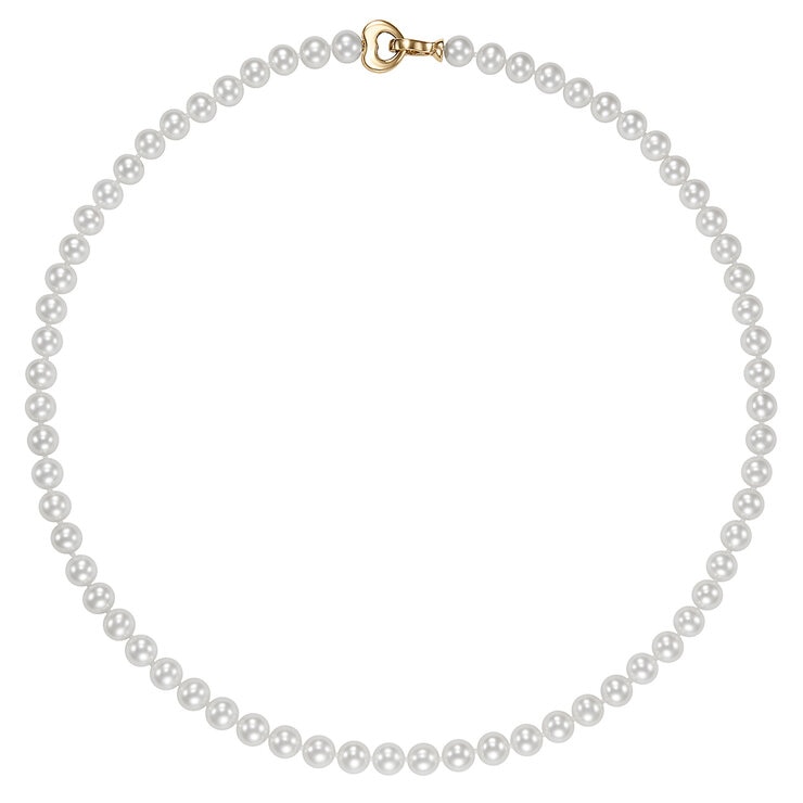 Collar de Perlas Cultivadas, 6.5-7mm, Oro Amarillo de 14K