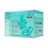 WONU Colágeno con Electrolitos en Polvo Sabor Limón-Jengibre 30 pzs de 12 gr