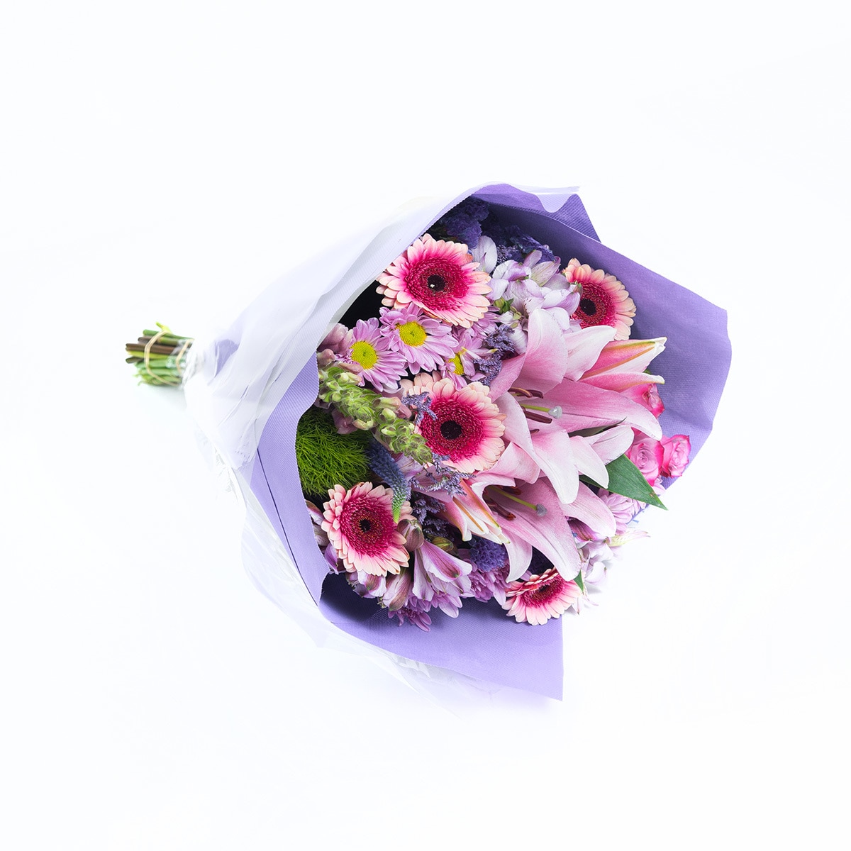 Bouquet mixto de 28 tallos en tonos morados
