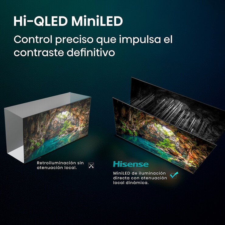 Hisense Pantalla 50" Miniled 4K Fire TV 50QD8SFM