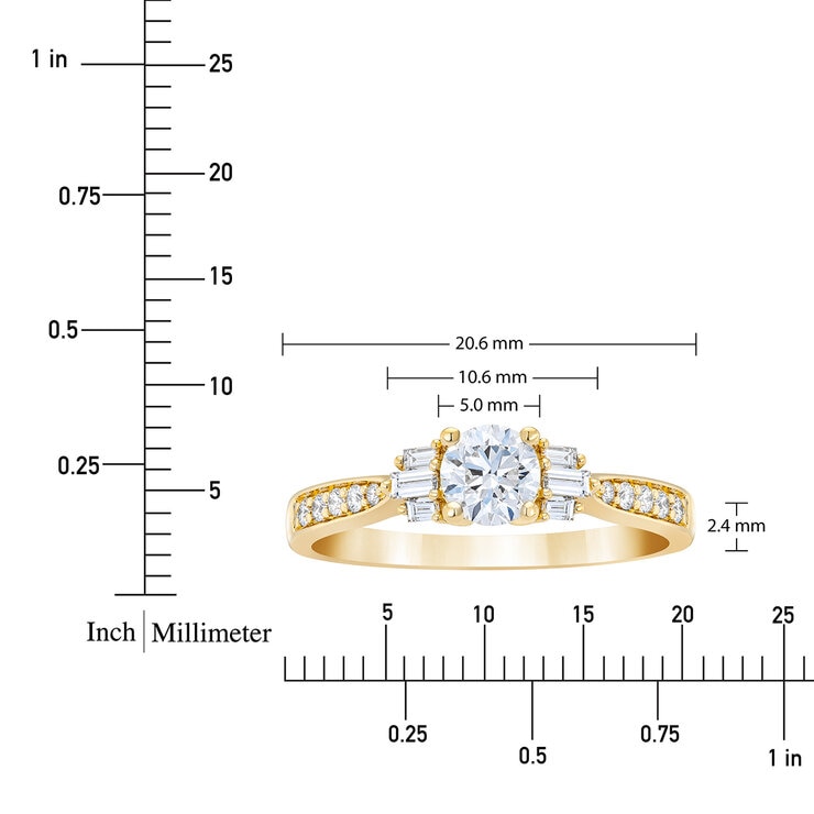 Anillo de Diamantes .75CTW, Oro Amarillo 14K Anillo de Diamantes .75CTW, Oro Amarillo 14K