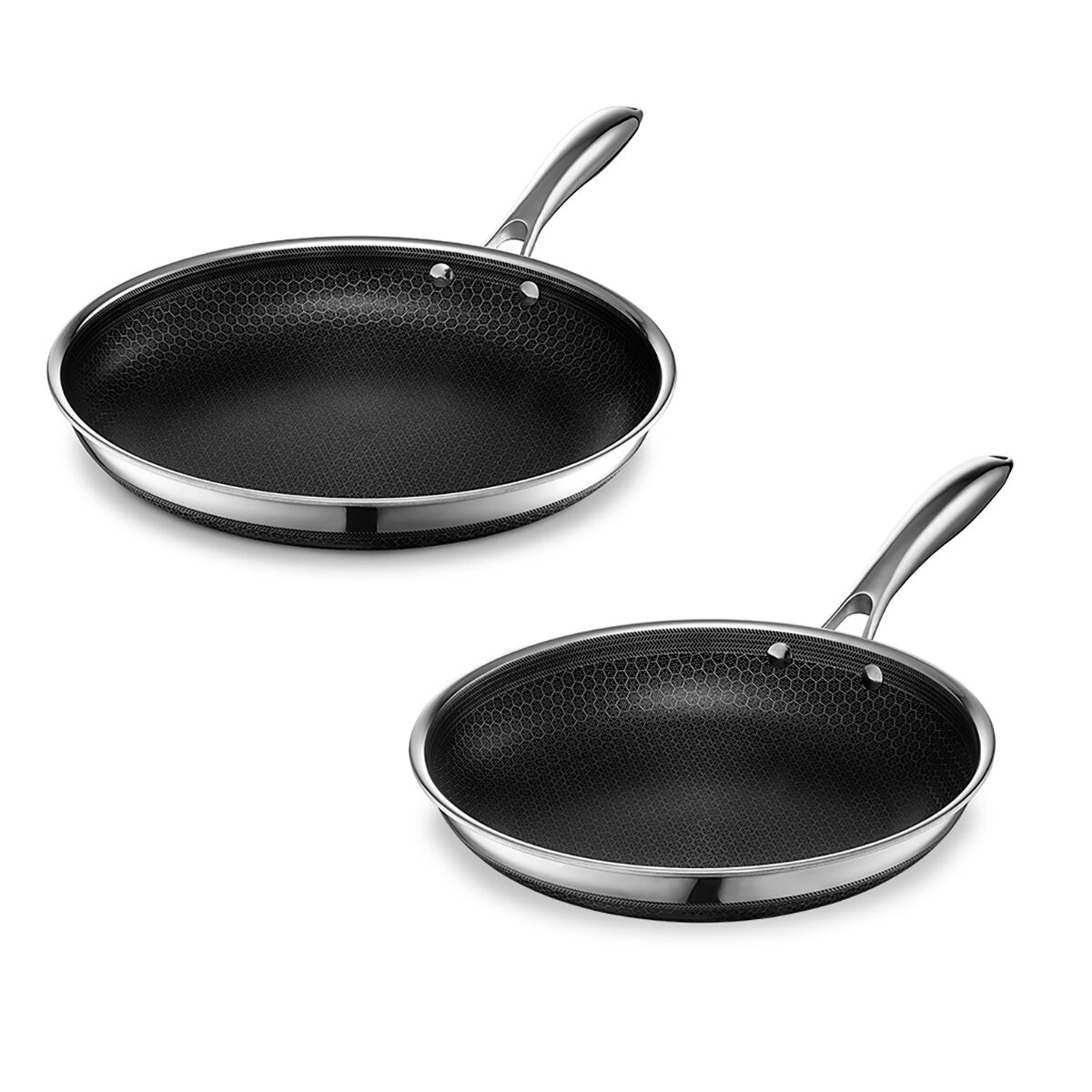 Hexclad, Juego De 2 Sarténes de Acero Inoxidable Costco...