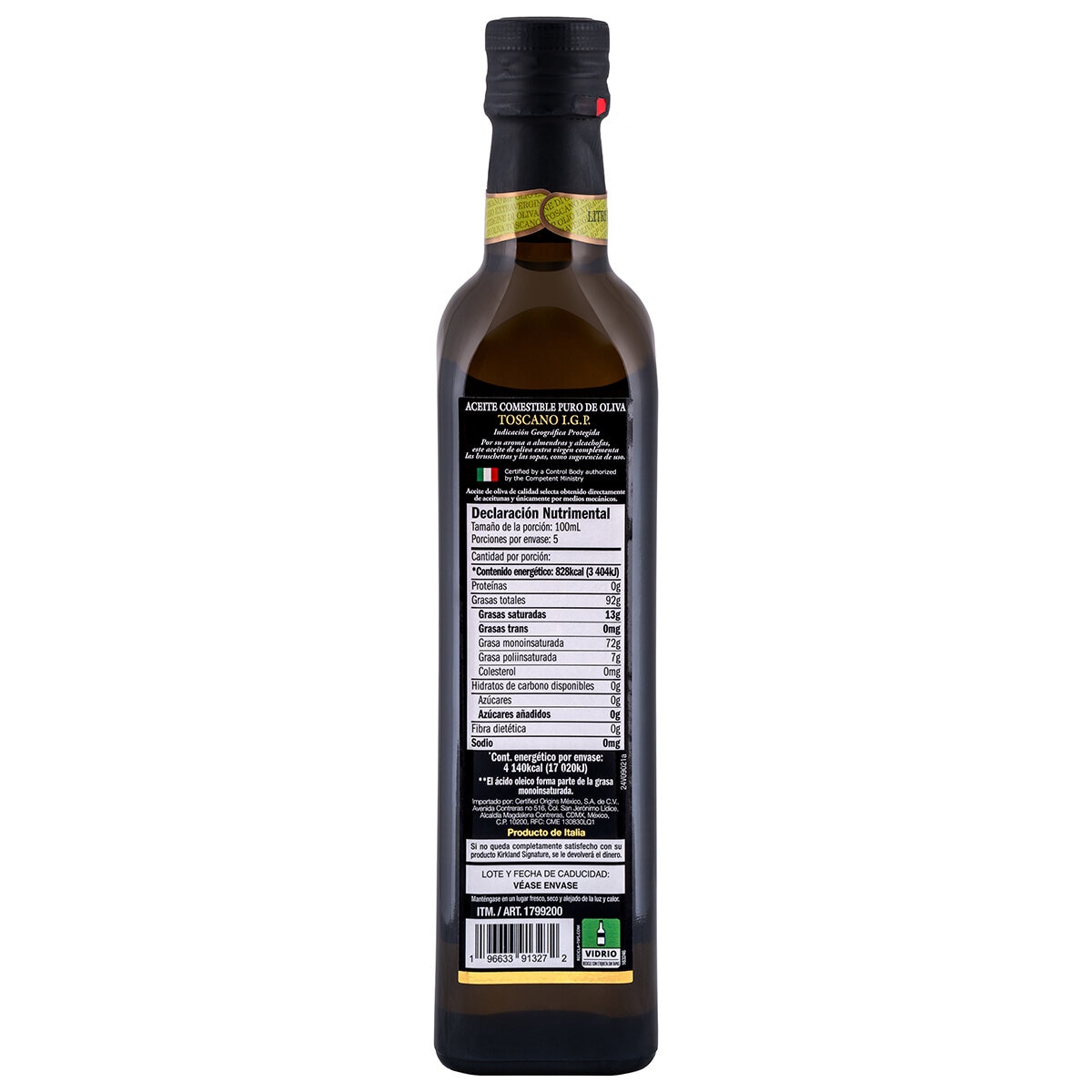 Kirkland Signature Aceite de Oliva Toscano Extravirgen 500 ml