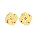 Aretes, Nudo de Amor, Oro Amarillo de 14K