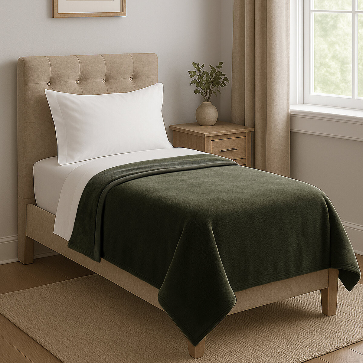 Kirkland Signature,Cobija, Tamaño Individual, Verde