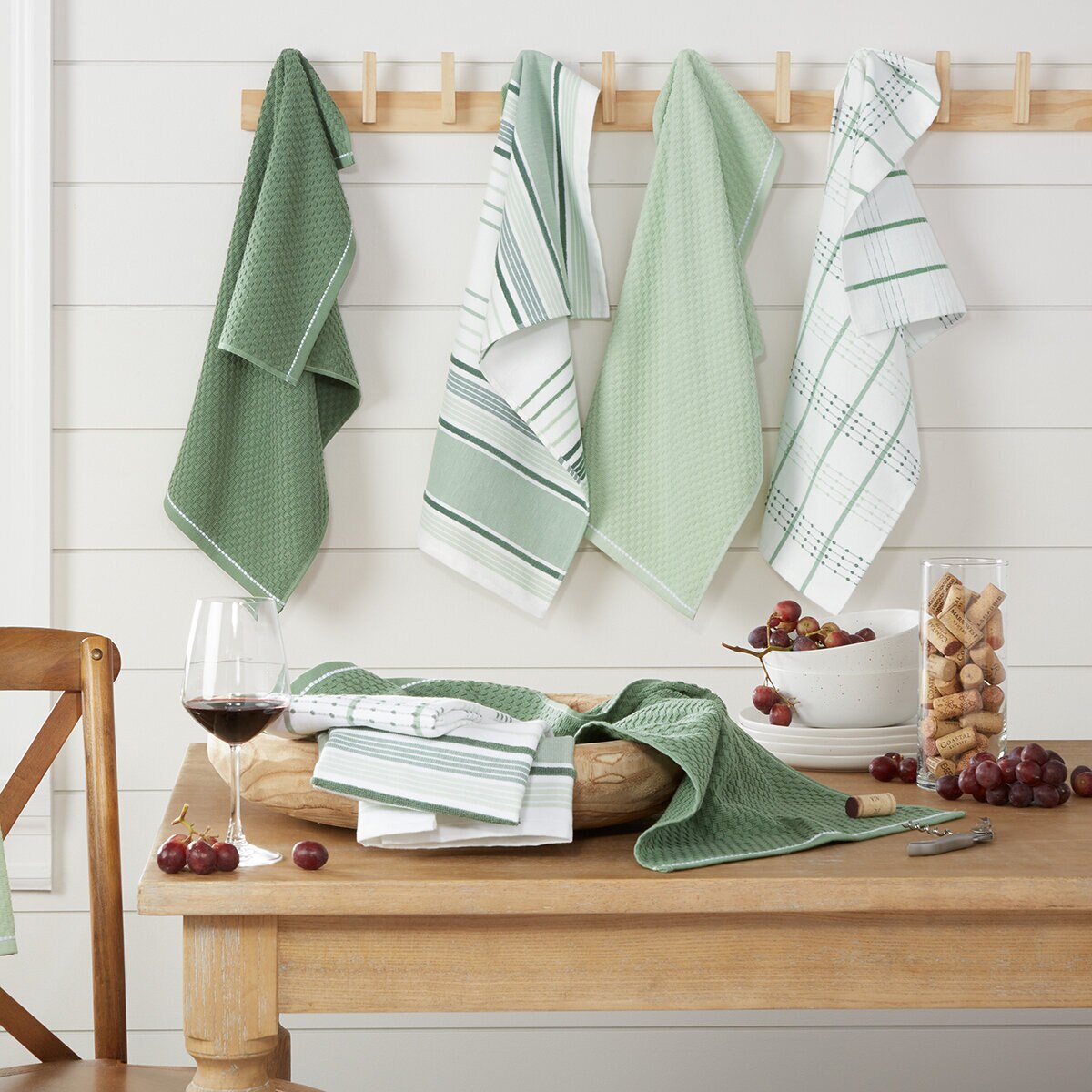 Culinary Classics Toallas de Cocina 8 piezas verde Cost...