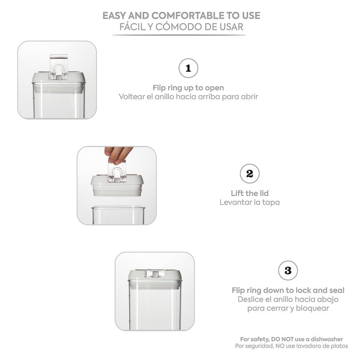 AG Box, Set de 15 Piezas de Contenedores para Alimentos, Color Blanco