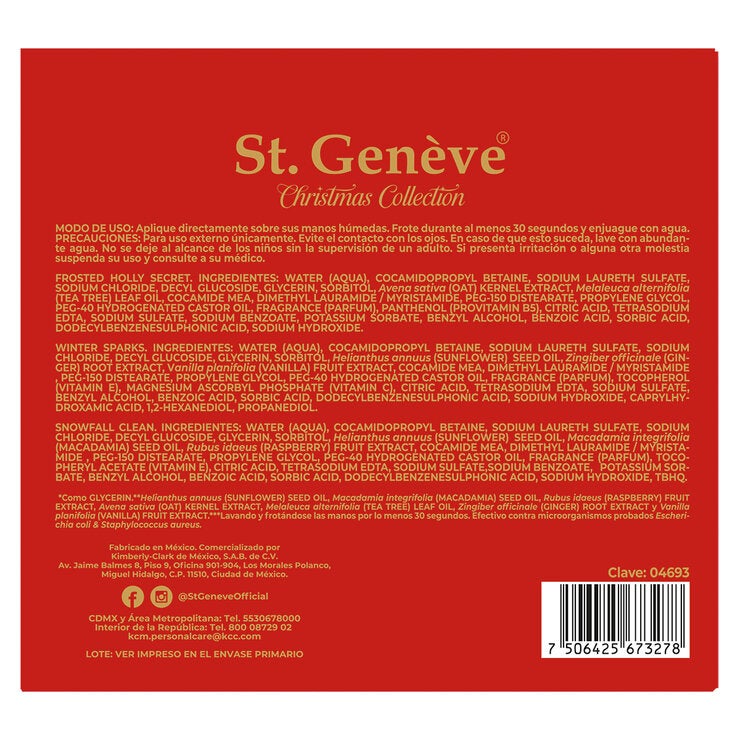 ST. Geneve jabón de manos Colección Navidad 3/473 ml ST. Geneve jabón de manos Colección Navidad 3/473 ml