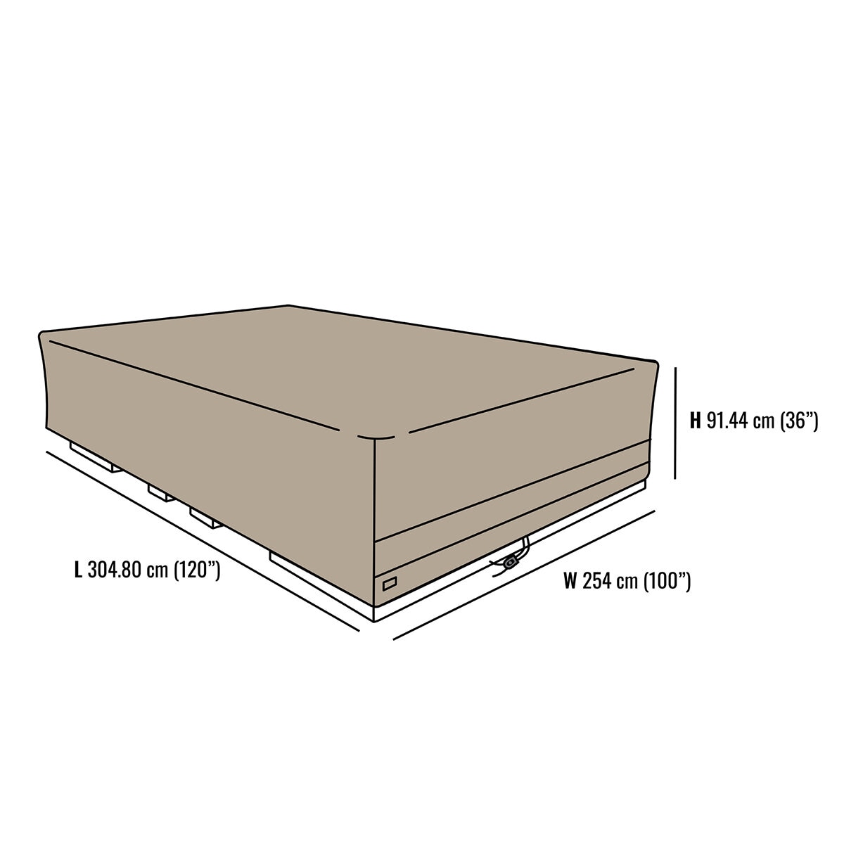 Seasons Sentry, Funda para Conjunto de Muebles de Jardín Rectangular XL