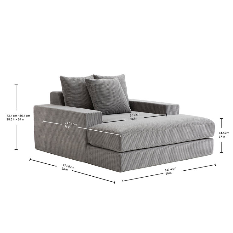Sealy, Sillón Extragrande de Tela Sealy, Sillón Extragrande de Tela